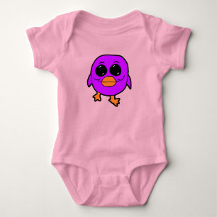 Kawaii Purple Bird Baby Bodysuit