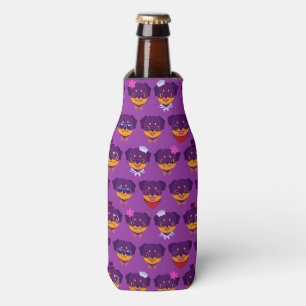 Kawaii Purple Rottweiler Puppy Pattern Bottle Cooler