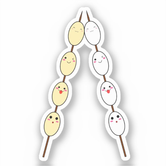 Kawaii Quail Egg Vinyl Sticker (Front)