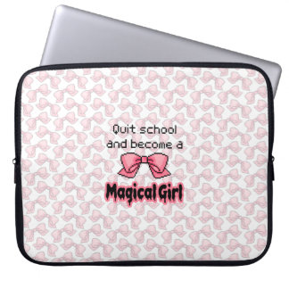kawaii quit school become a magical girl melty laptop sleeve