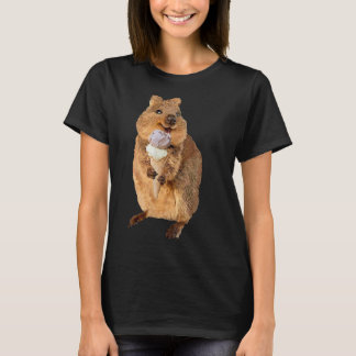 kawaii quokka eating ice cream cone T-Shirt
