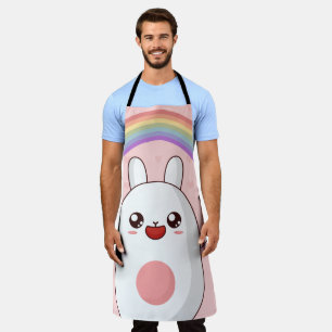 Kawaii rainbow clipart apron