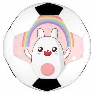 Kawaii rainbow clipart football