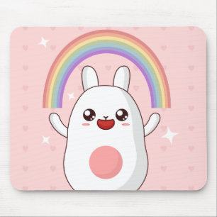 Kawaii rainbow clipart mouse mat