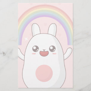 Kawaii rainbow clipart stationery