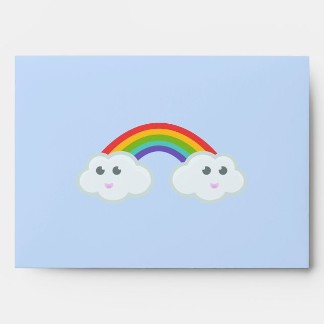 Kawaii rainbow cloud envelopes (Front)