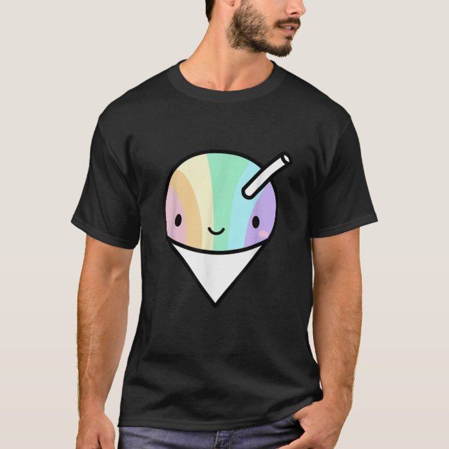Kawaii Rainbow Shaved Ice Hawaiian Shave Ice  T-Shirt (Front)