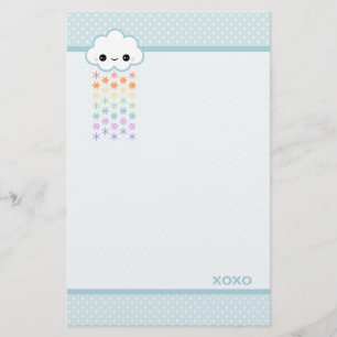 Kawaii Rainbow Snow Stationery