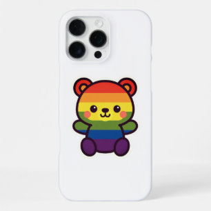 Kawaii Rainbow Teddy – A Cute LGBTQ+ Pride Plush iPhone 16 Pro Max Case