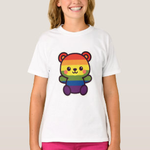 Kawaii Rainbow Teddy – A Cute LGBTQ+ Pride Plush T-Shirt