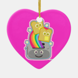 Kawaii Rainbow Toast Ceramic Tree Decoration