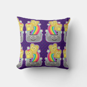 Kawaii Rainbow Toast Pattern Cushion