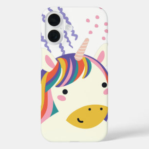 Kawaii Rainbow Unicorn Magic iPhone 16 Case