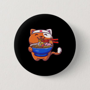 Kawaii Ramen Cat Anime Japanese Food Girls Teenage 6 Cm Round Badge