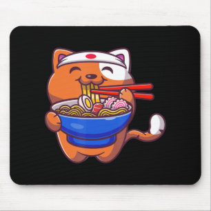 Kawaii Ramen Cat Anime Japanese Food Girls Teenage Mouse Mat