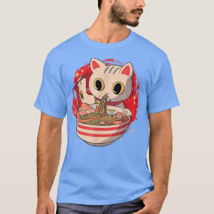 Kawaii Ramen Cat Lover Japanese Neko Noodle Anime T-Shirt