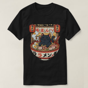 Kawaii Ramen Cat T-Shirt