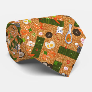 Kawaii Ramen Cats Tie