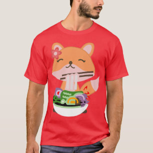 Kawaii Ramen Cute Anime Dog Corgi Japanese Noodles T-Shirt