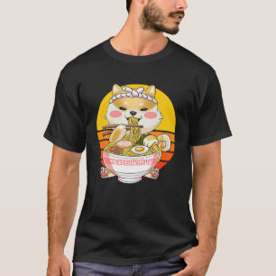 Kawaii Ramen Cute Anime Dog Corgi Japanese Noodles T-Shirt