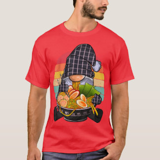 Kawaii Ramen Gnome, Japanese Neko Noodle Funny Ani T-Shirt
