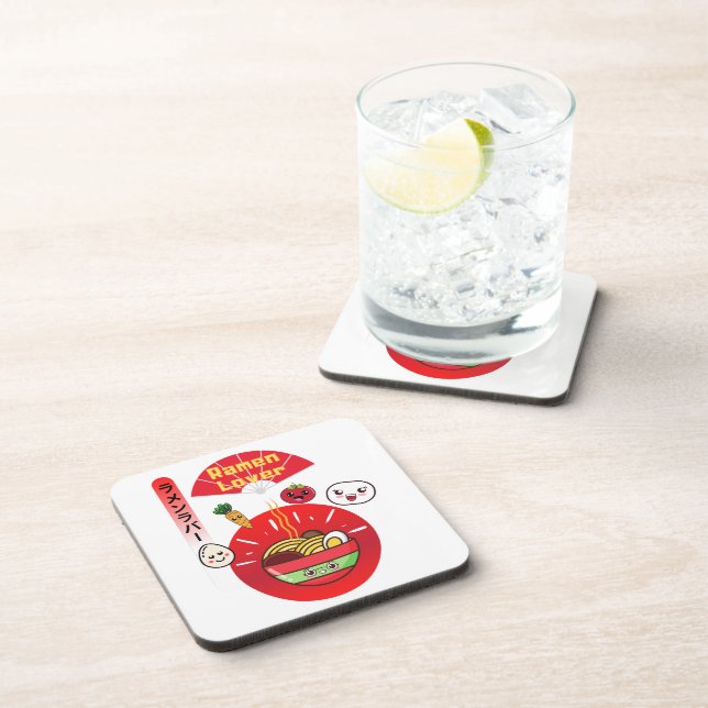 KAWAII RAMEN LOVER HAPPY FOOD STYLE COASTER (Right Side)