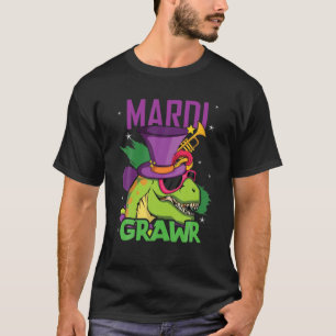 Kawaii Raptor Roar Dinosaur Festival Parade Beads T-Shirt