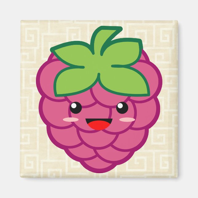 Kawaii Raspberry Magnet (Front)