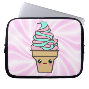 Kawaii Rave Ice Cream Cone Laptop Sleeve