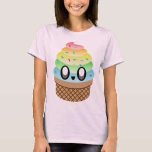 Kawaii Rave Ice Cream Cone Rainbow T-Shirt