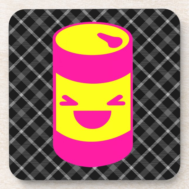 Kawaii Rave Soda Pop Can Coaster (Front)
