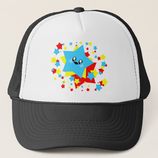 Kawaii Rave Stars Trucker Hat (Front)