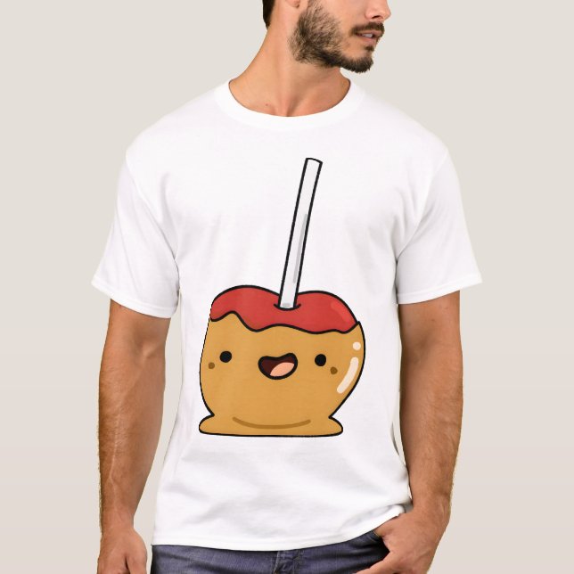 Kawaii Red Caramel Apple T-Shirt (Front)