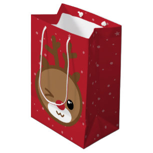 Kawaii Reindeer Christmas Gift Bag