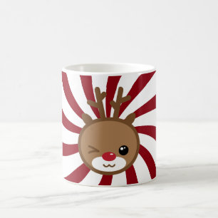 Kawaii Reindeer Christmas Mug