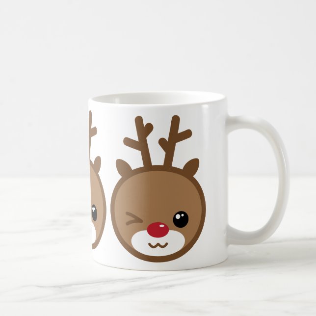 Kawaii Reindeer Christmas Mug (Right)