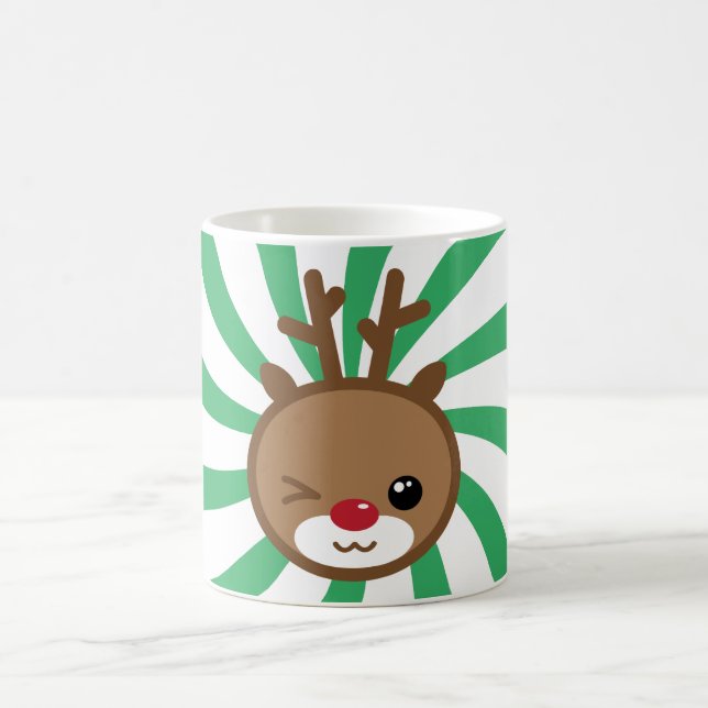 Kawaii Reindeer Christmas Mug (Center)