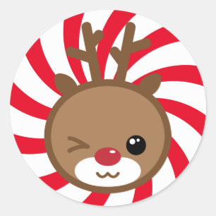 Kawaii Reindeer Christmas Stickers