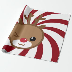 Kawaii Reindeer Gift Wrap