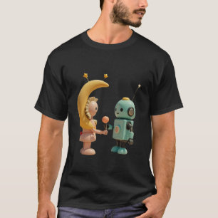 Kawaii Robot T-shirt – Cute Robot Giving Pastel 