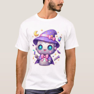 Kawaii Robot Witch T-Shirt – Cute Magical Bot Tee 