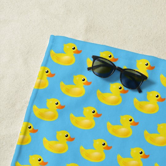 Kawaii Rubber Ducks Beach Towel Zazzle.co.uk