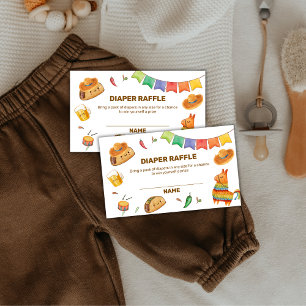 Kawaii Rustic Taco Diaper Raffle Baby Shower  Enclosure Card