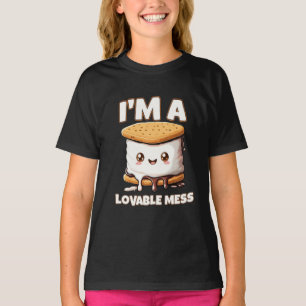 Kawaii S’mores I’m a Loveable Mess Cute Marshmallo T-Shirt