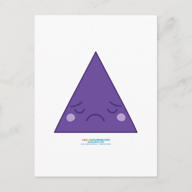Kawaii Sad Triangle Postcard (Front)