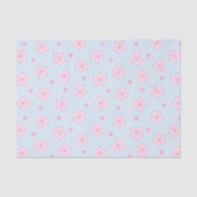 Kawaii Sakura Cherry Blossoms Tissue Paper (Front)