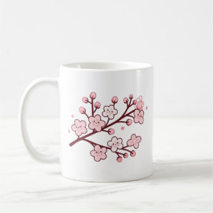 Kawaii sakura flowers coffee mug