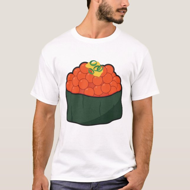 Kawaii Salmon Sushi - Kawaii Foodies T-Shirt (Front)