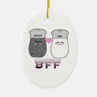 Kawaii Salt n Pepper BFF Ceramic Tree Decoration