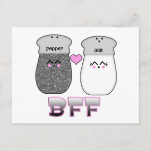 Kawaii Salt n Pepper BFF Postcard